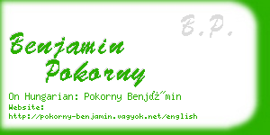 benjamin pokorny business card